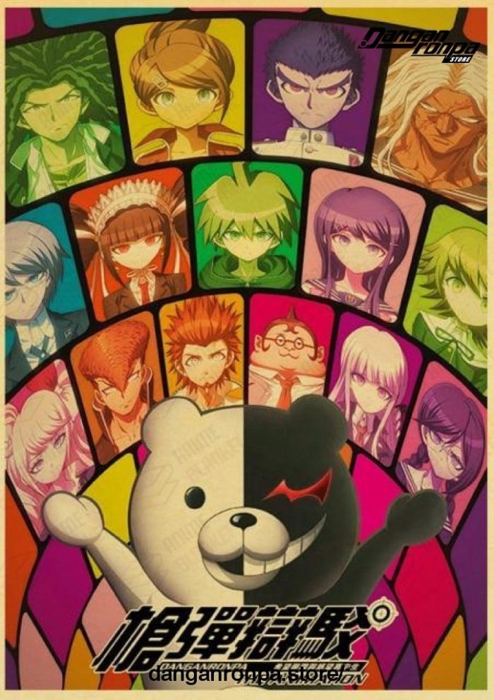 2021 Cool Danganronpa Colorfull Kraft Paper Poster