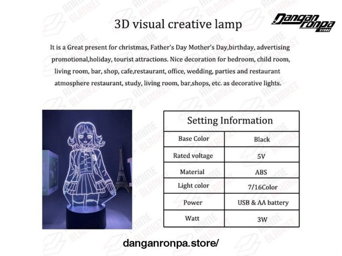 2021 Danganronpa Chiaki Nanami 3D Led Lamp