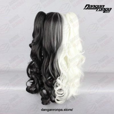 2021 Danganronpa Monokuma Long Ponytails Curly Wig Cosplay Costume