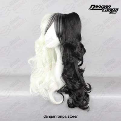 2021 Danganronpa Monokuma Long Ponytails Curly Wig Cosplay Costume