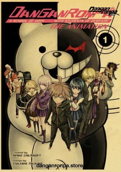 2021 Danganronpa The Animation Style Kraft Paper Poster