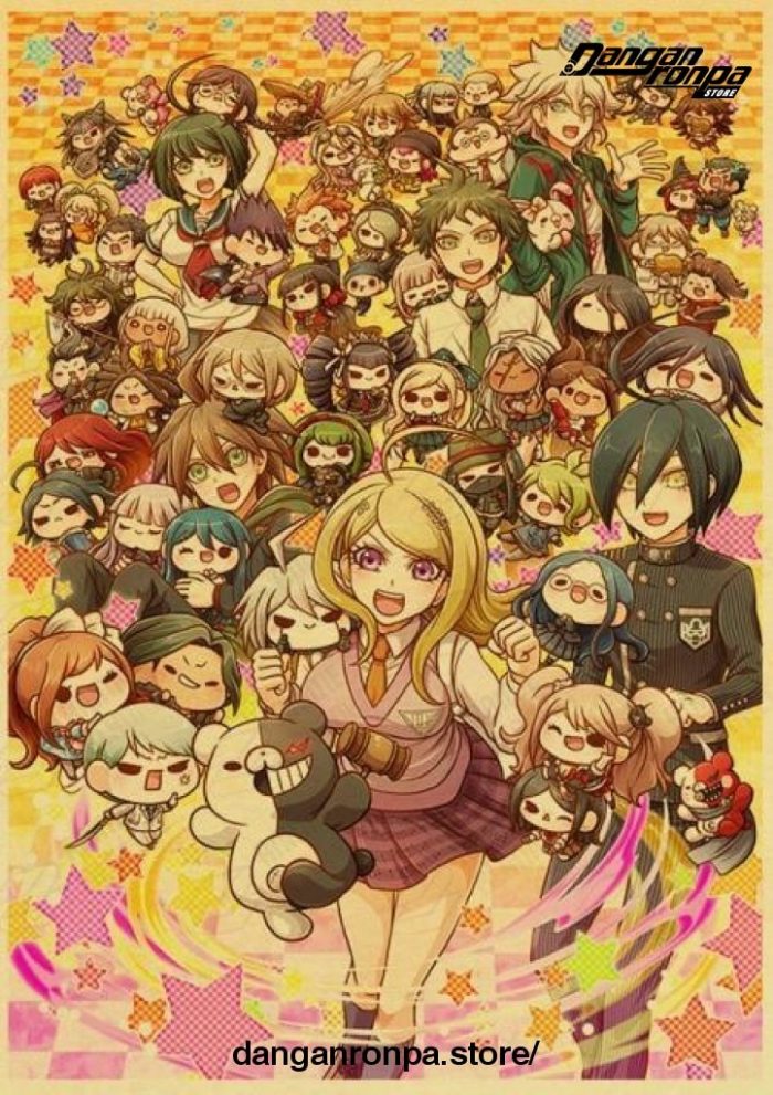 Cute Danganronpa Style Kraft Paper Poster