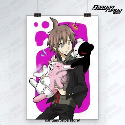 Cute Monokuma Vs Monomi 3D Wall Art