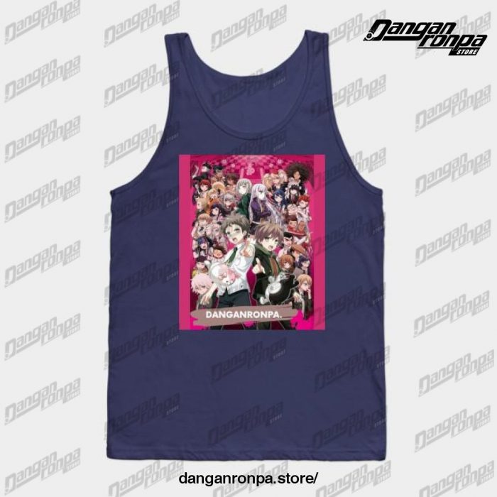 Danganronpa 1 & 2 All In It Tank Top1 Navy Blue / S