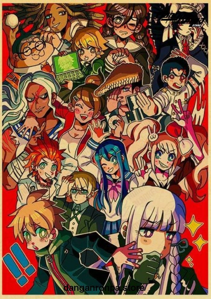 Danganronpa Colorful Kraft Paper Poster