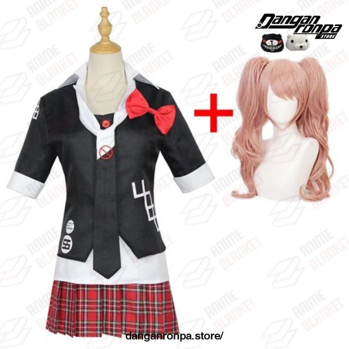 Danganronpa Junko Enoshima Uniform Cafe Work Clothes Cosplay Costume Set Full Sets / L