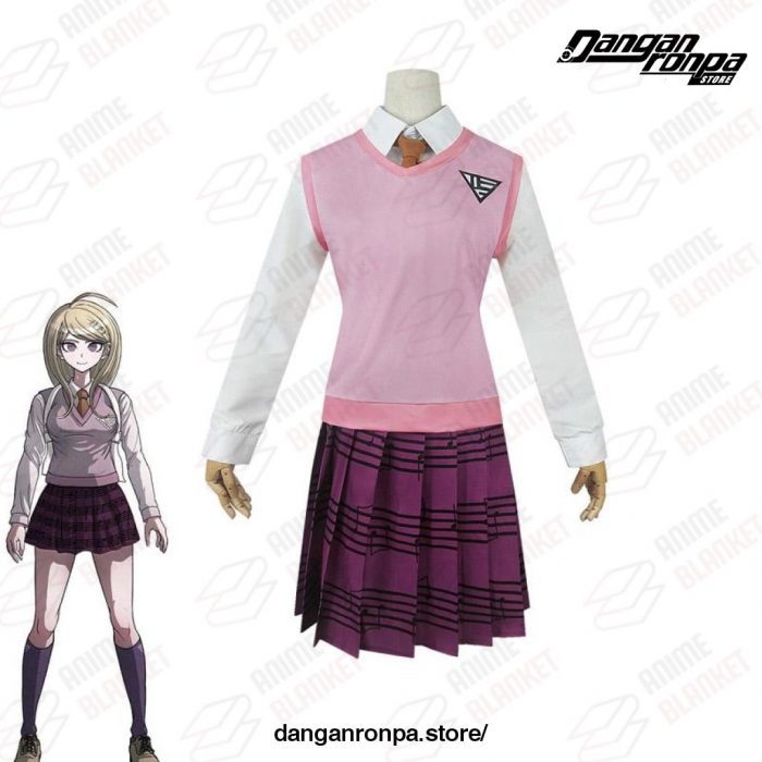 Danganronpa Kaede Akamatsu Cosplay Costume High School Students Campus Uniform