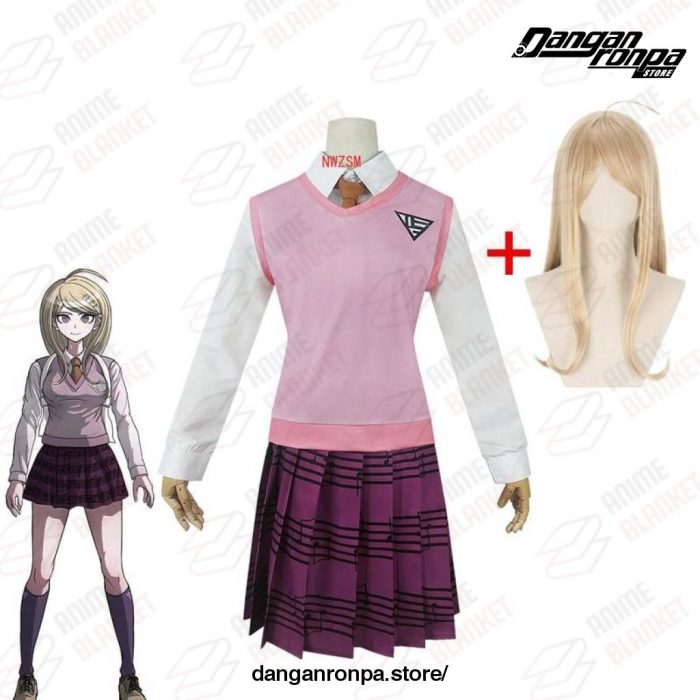 Danganronpa Kaede Akamatsu Cosplay Costume High School Students Campus Uniform