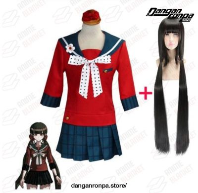 Danganronpa Maki Harukawa Cosplay Costumes School Girls Uniform Costume And Wig / Xl