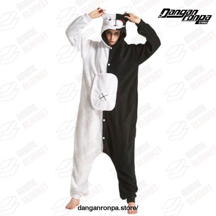 Danganronpa Monokuma Pajama - Black White Bear Kigurumi Onesie Xl