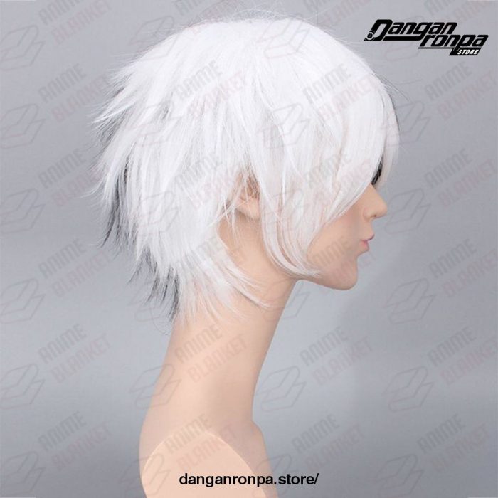 Danganronpa Monokuma Wig Cosplay Costume White Black Synthetic Hair