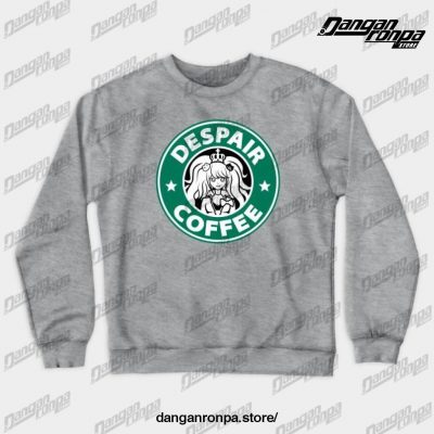 Despair Coffee Crewneck Sweatshirt Gray / S