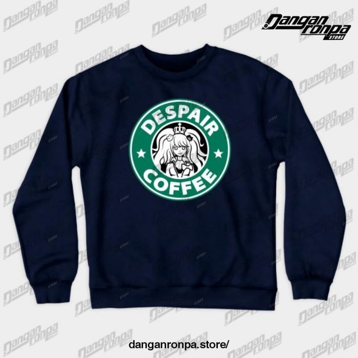 Despair Coffee Crewneck Sweatshirt Navy Blue / S