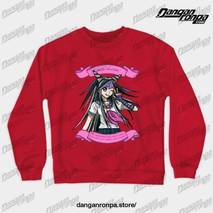 Ibuki Mioda Crewneck Sweatshirt Red / S