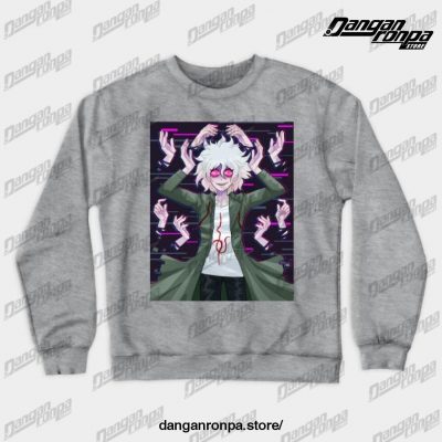 Nagito Komaeda Glitch 2 Crewneck Sweatshirt Gray / S