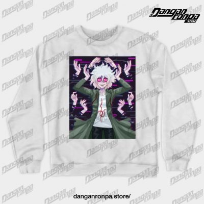 Nagito Komaeda Glitch 2 Crewneck Sweatshirt White / S