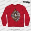 The Four Dark Devas Of Destruction Crewneck Sweatshirt Red / S