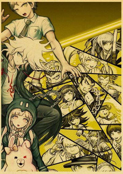 Cartoon Anime Game Posters Prints Danganronpa Retro Canvas Painting Modern Wall Art Picture Home Decoration Teen 20 - Danganronpa Store