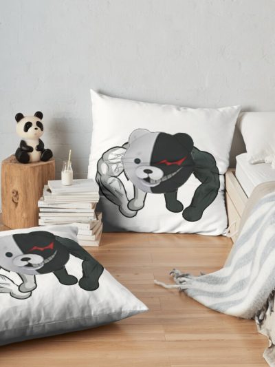 Buff Ball Monokuma Throw Pillow Official Cow Anime Merch