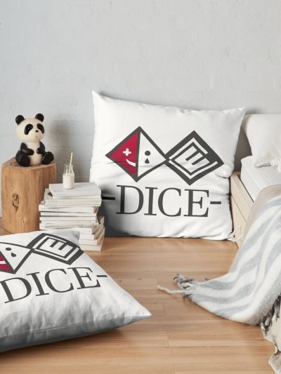 D.I.C.E. Logo Throw Pillow Official Cow Anime Merch