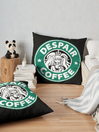 Despair Coffee / Danganronpa Throw Pillow Official Cow Anime Merch