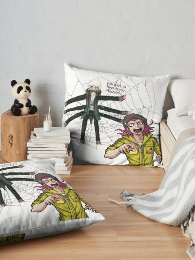 Spider Nagito And Kazuichi Throw Pillow Official Cow Anime Merch