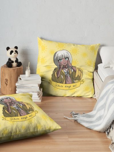 Angie Yonaga Throw Pillow Official Cow Anime Merch