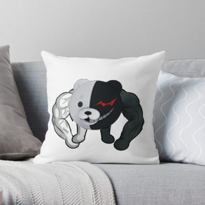 Buff Ball Monokuma Throw Pillow Official Cow Anime Merch