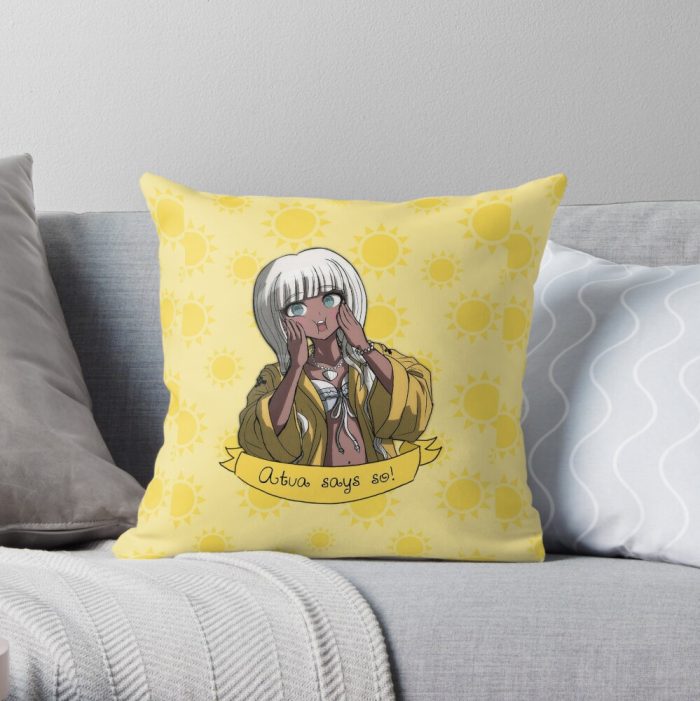 Angie Yonaga Throw Pillow Official Cow Anime Merch