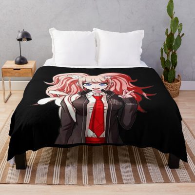 Cute Junko Enoshima Sticker Throw Blanket Official Cow Anime Merch