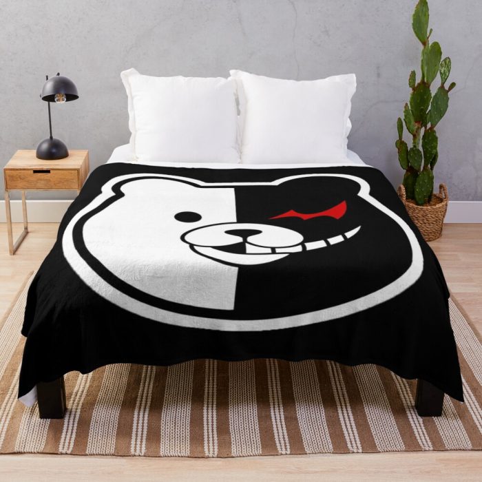 Dangaronpa Monokuma Throw Blanket Official Cow Anime Merch