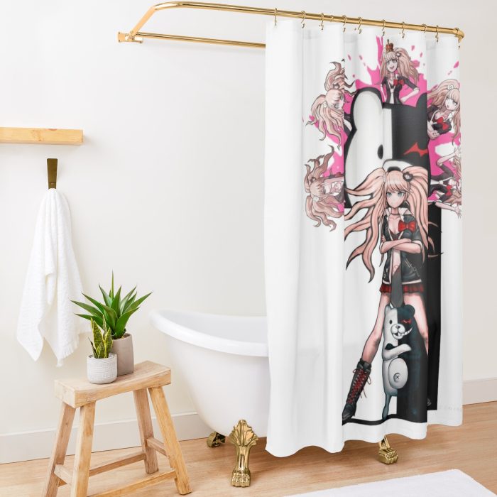 Danganronpa Junk Enoshima Shower Curtain Official Cow Anime Merch