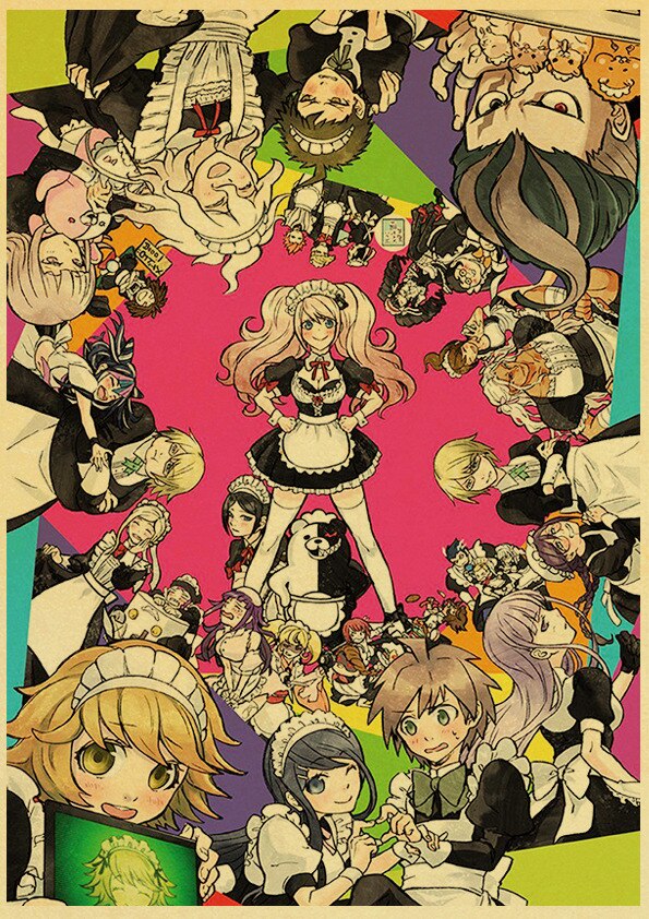 Danganronpa Maid Retro Poster