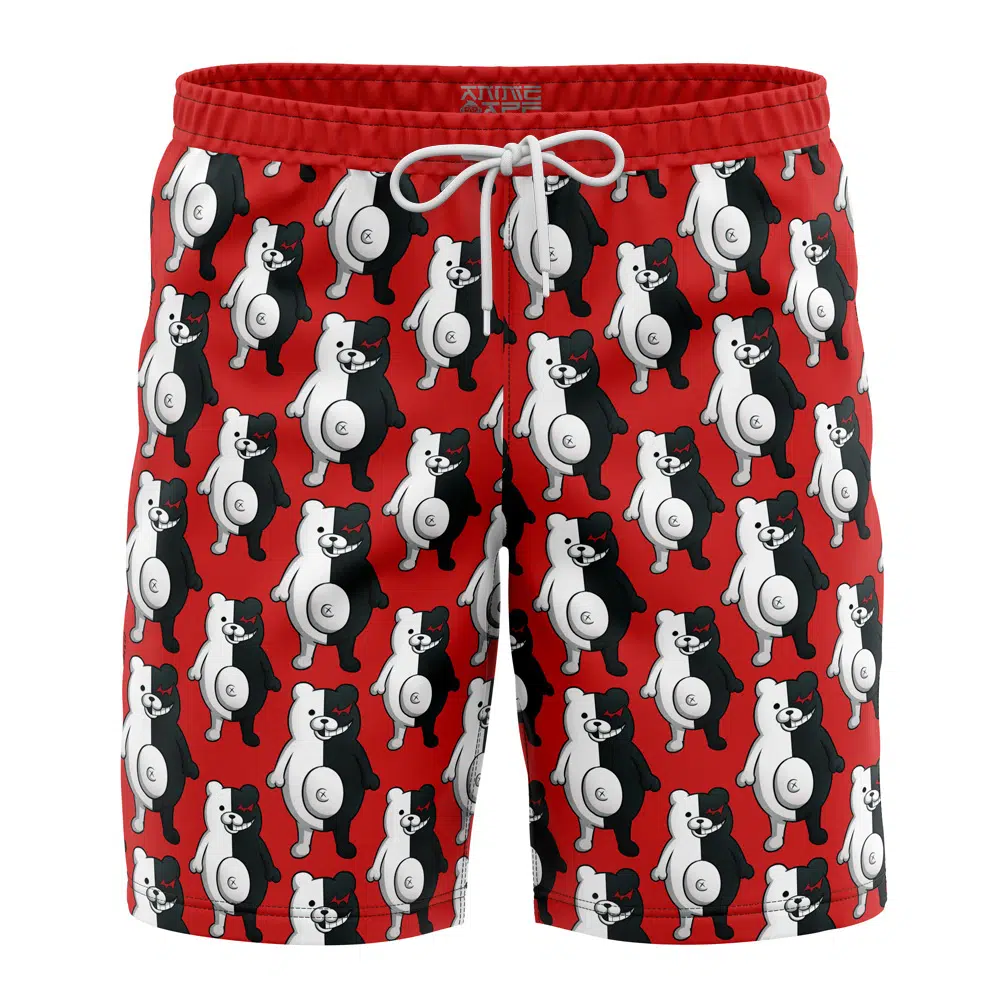 monokuma Hawaiian Swim Trunks Board Shorts Knot - Danganronpa Store